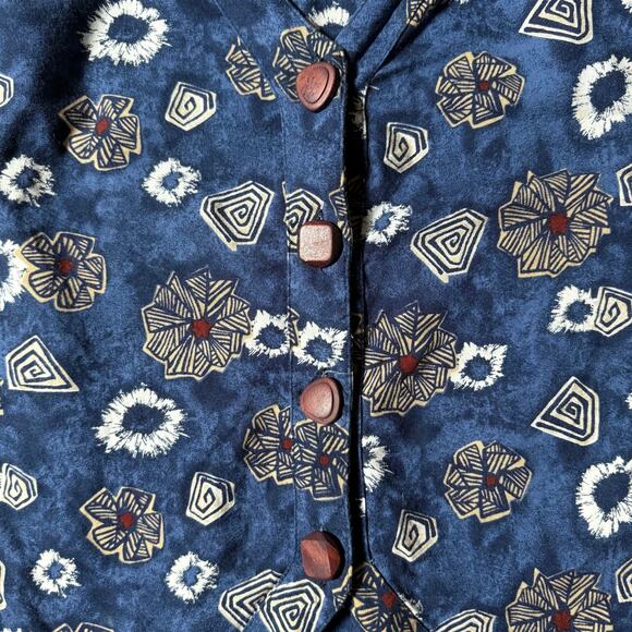 VTG Stefano International Women Vest SZ 26/28 Fringe Beads Art to Wear Abstract - Picture 8 of 10